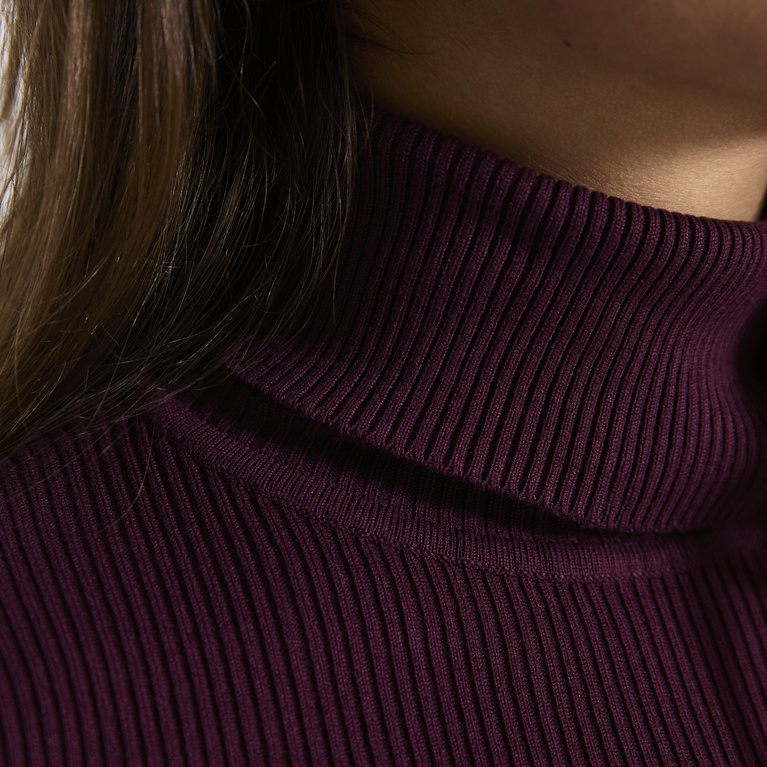 Rippenstrick-Rollkragenpullover "Leyla"